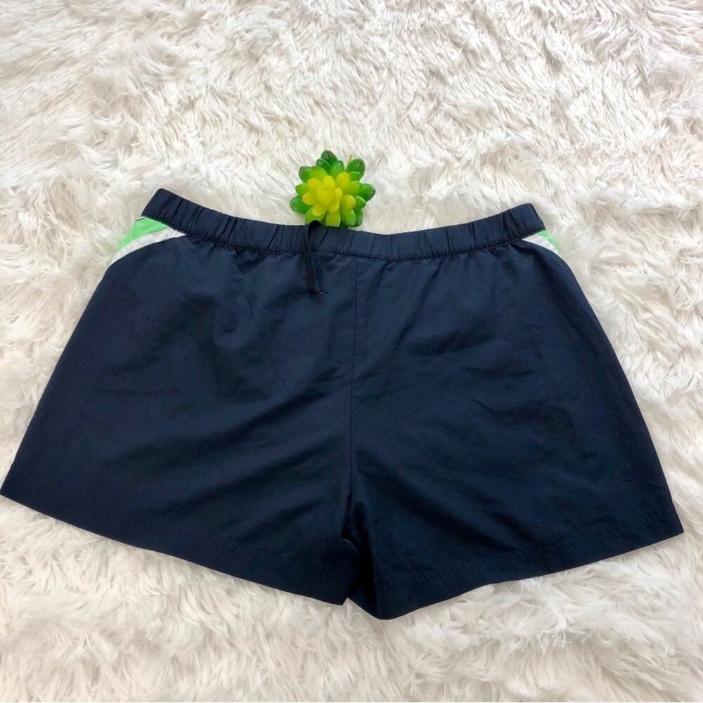 Adidas Green Navy Athletic Shorts Sports Climalite 365 Moisture Wick Fabric - Picture 15 of 16